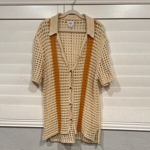 BDG Cream and Tan Knit Sweater
